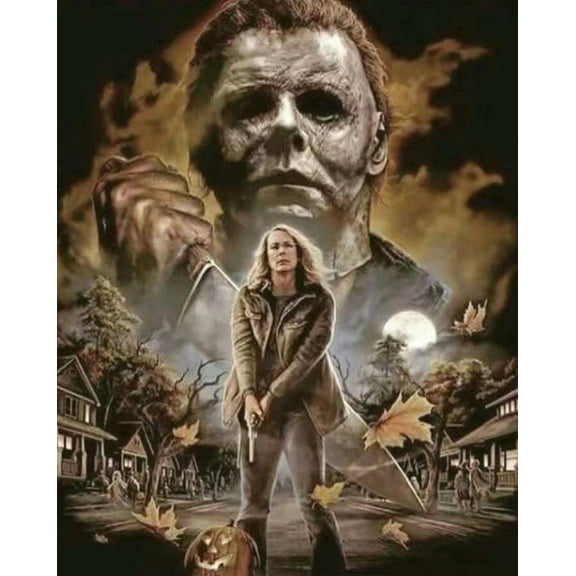 5D Diamond Painting Kits for Adults Horror story Diamond Arts Horror Diamond Painting DIY Full Round Drill for Home Wall Decor and Adults Kids Holiday Gift 12x16inch