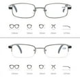 thumbnail image 3 of 2 Pairs Reading Glasses Blue Light Blocking Half Frame Metal Readers, 3 of 5