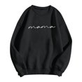 thumbnail image 2 of Women's Sweatshirts 2025 Mama Sweatshirt Long Sleeve Crewneck Casual Graphic Pullover Tops Sweatshirt for Women, 2 of 5