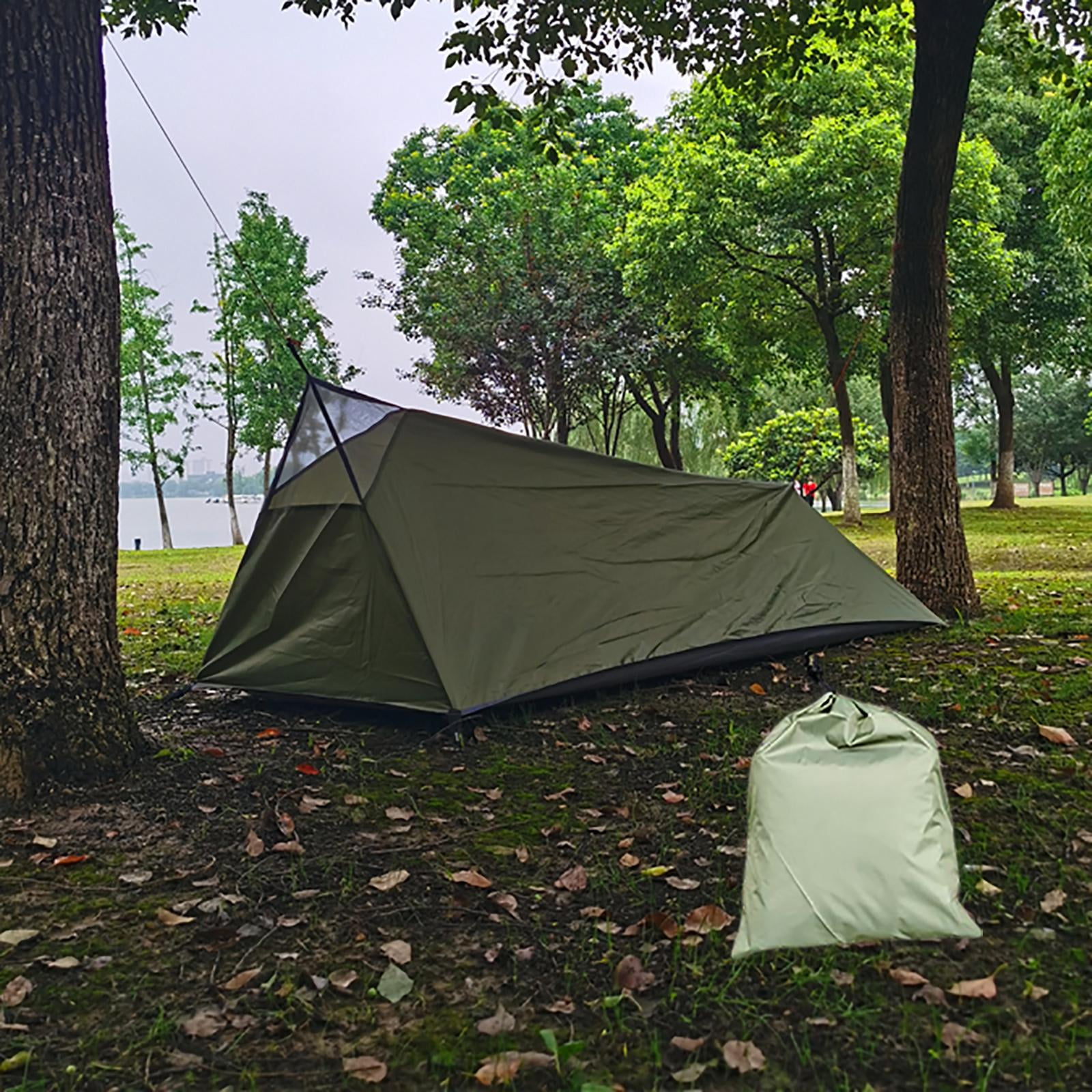 Ultralight Camping Tent Waterproof 1 Person Shelter Survival easy for Mountaineering Beach Fishing Backpacking Hiking , Green