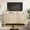 Oak, variant on M optimized TV Stand for TVs Up to 70'', Natural Rattan Entertainment Center with Storage Cabinets, Boho Media Console Table for Living Room, Farmhouse Cabinet