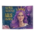 thumbnail image 5 of Orinice Princess Crown Purple Tapestry Wall Hanging Unique Style Graphic Tapestries Home Decor for Living Room Bedroom 40x60inch, 5 of 6