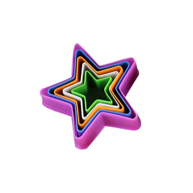 Agiferg 5PC Pentagonal,Circular,Tree,Three Patterns Biscuits Mold Turnover