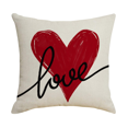 thumbnail image 2 of Valentines Day Pillow Covers Set Of 4, 18X18 Inch Decorative Throw Pillows, Love Heart & "Love" Printed Design, Cushion Cases For Valentine Decorations Home Bedroom Living Room, 2 of 7