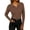 04 Middle Coffee, variant on Airmenty Womens Sweaters Ribbed Knit Sweater V Neck Long Sleeve Pullover Sweater Spring Casual Stretch Fit Sweater Tops S-XXL