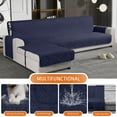 thumbnail image 3 of Timeles Waterproof Sectional Sofa Covers 1 Piece L Shaped Couch Slipcover Reversible Chaise Lounge Cover for Sectional Sofa Furniture Protector Cover for Kids Pets (X-Large, Dark Blue), 3 of 7