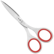 ALLEX Japanese Office Scissors YPF5for Desk, Small 5.3" All Purpose Scissors, Made in JAPAN, All Metal Sharp Japanese Stainless Steel Blade with Non-Slip Soft Ring, Red