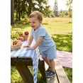 thumbnail image 5 of BemeyourBBs Toddler Baby Boy Summer Clothes 2 Pieces Outfits Textured Short Sleeve Button Down UP Collar Shirts Pockets Shorts Set, 5 of 8