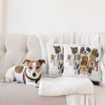 thumbnail image 4 of Ambesonne Dog Lover Throw Pillow Cover 2 Pack, Portraits Breeds, 20", Multicolor, 4 of 7