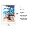 thumbnail image 2 of U-n-Me - Retro Woodie on Beach with Surfboards - From an Original Color Painting by Scott Westmoreland - Fine Art Matte Paper Print (Unframed) 18x24in, 2 of 4