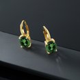 thumbnail image 5 of Gem Stone King 7.20 Ct Oval Green Mystic Quartz 18K Yellow Gold Plated Silver Earrings, 5 of 5