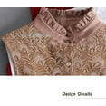 thumbnail image 6 of LoudSung Fake Collar Detachable Half Shirt Blouse False Collar Colorful Hollow Floral Lace Elegant for Women Girls, 6 of 7