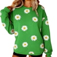 thumbnail image 3 of TaTaai Womens Festive St. Patricks Day Long Sleeve Crew Neck Pullover Sweatshirt Shamrock Print Casual Loose Soft Lightweight Holiday Tops For Daily Party Wear Gift, 3 of 7