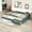 Gray, variant on Harper & Bright Designs Double Twin Size Daybed with Trundle and Drawer, L-Shaped Upholstered Double Twin Daybed with Pull-Out Trundle, Green