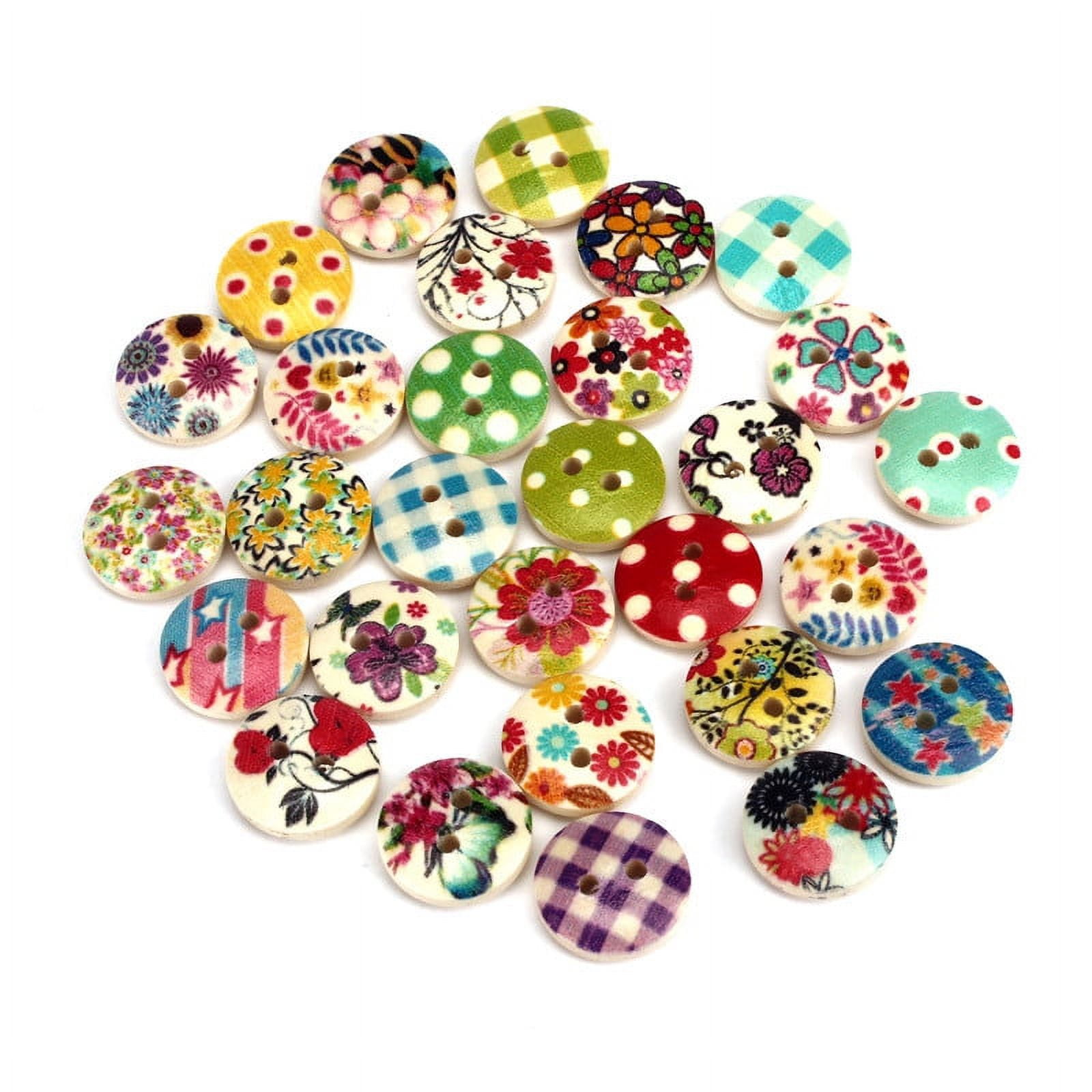 Favorite Findings Buttons-Pulsante, in plastica, Bianco/Trasparente, 10
