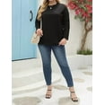 thumbnail image 7 of Women's Plus Size Tops Long Sleeve Crew Neck Oversized T Shirts Loose Casual Tunics, 7 of 7