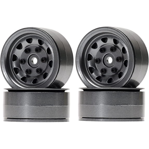 LINLIN 4PCS 1.9 inch Aluminum Alloy Metal Wheel Rim for 1/10 RC Rock Crawler Car for Traxxas TRX4 TRX4 D90 D110 TF2 Axial SCX10 90046