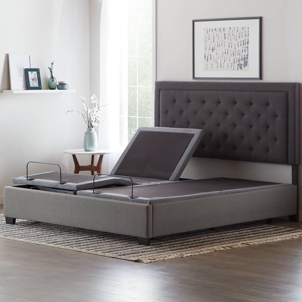 Lucid Advanced Power Adjustable Bed Base, Wireless Remote, Dual Massage