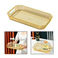 thumbnail image 5 of Modern Rectangular Decorative Tray Cosmetic Storage Household with Handles Jewelry Tray for Coffee Table Living Room Bathroom Countertop Yellow, 5 of 8