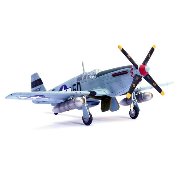 CSYANXING WWII USAAF P-51B Mustang Fighter Model 339TH FS 504TH FG 13cm Diecast Alloy for Plane Collection Decorating Office Living Room