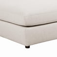 thumbnail image 2 of Benjara Upholstered Wooden Ottoman w/ Loose Cushion Seat & Small Feet- Beige, 2 of 7