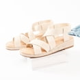 thumbnail image 4 of Women's Platform Wedge Heel Sandals - Comfortable Insole Lightweight Rubber Sole, Open-Toe Adjustable Elastic Strap Casual Summer Sandals, 4 of 7