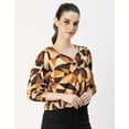 thumbnail image 3 of Moomaya Elegant Printed Sweetheart Neck Georgette Top - 3/4 Sleeves, Party Top, 3 of 9