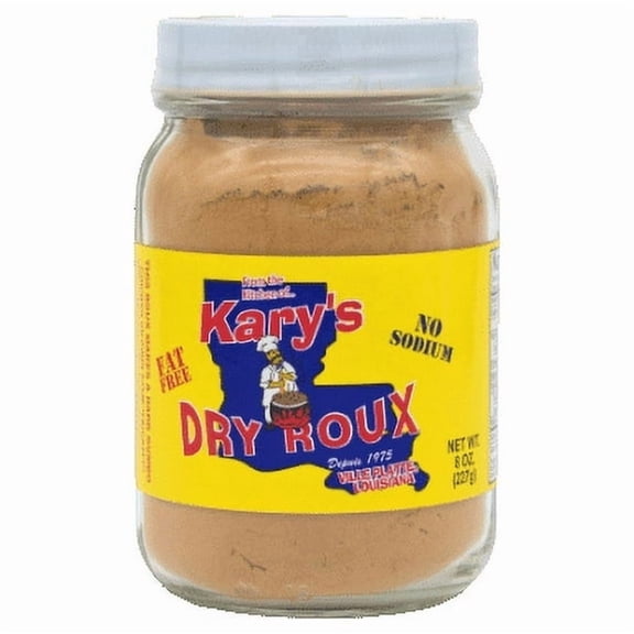 Kary's No Fat No Sodium Dry Roux, 8 oz. Jar pack of 1