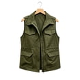 thumbnail image 6 of Admvng Womens Cargo Sleeveless Vest Drawstring Waist Multi Pocket Casual Outdoor Workwear Jacket, 6 of 7