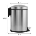 thumbnail image 5 of Innovaze 1.3 Gallon/5L Trash Can, Stainless Steel Bathroom Step-on Wastebasket with Lid, Silver, 5 of 13