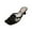Black, variant on LOVZFMLL Women's Sandals Summer Slip On Dressy Strappy Floral Slides Low Medium Heel Thin Sole Open Toe Beach Sandals Black 6