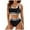 Black, variant on XEGLSBU Womens Swimsuits with Shorts Women's High Waisted Bikini Sets Sporty Two Piece Swimsuit Color Block High Cut Bathing Suits Hot Pink Size L