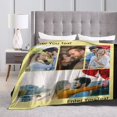 thumbnail image 4 of AISENIN Custom Blanket Personalized Photos Text Collage Customized Picture Throws Blankets for Adults Kids Family Birthday 4 Photos Collage, 4 of 7