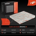 thumbnail image 2 of A-Premium Cabin Air Filter with Activated Carbon Compatible with Freightliner 108SD 2012, 114SD 2012, FL70 2000-2003, M2 112 2009-2013, M2 106 2003-2013, 2 of 5