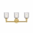thumbnail image 2 of 616-3W-SG-G559-5CL Innovations Lighting Bridal Veil - 3 Light Bath Vanity In Art Deco Style-11.25 Inches Tall and 23 Inches Wide-Satin Gold Finish, 2 of 3