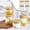 A, variant on Lwlmwt Lidded Glass Jar Grain Storage Container Oatmeal Cup Glass Food Storage Jar Excellent Sealing Ideal for Beans, Grains, and Suga