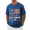 thumbnail image 4 of 250th Anniversary Usa Shirt Mens T-Shirts Short Sleeve Vintage 250 Years American 1776-2026 250th Birthday Usa T-Shirt Big & Tall Loose Fit America Pullover Activewear, 4 of 5
