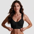 thumbnail image 5 of felwors Women's Post Surgery Compression Bras Front Closure Mastectomy Bra with Adjustable Straps Wirefree Black for Size L, 5 of 7