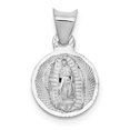 thumbnail image 1 of Pendentif Breloque Collier Rond en Or Blanc 14k Notre Dame de Guadalupe Médaille Religieuse, 1 of 6