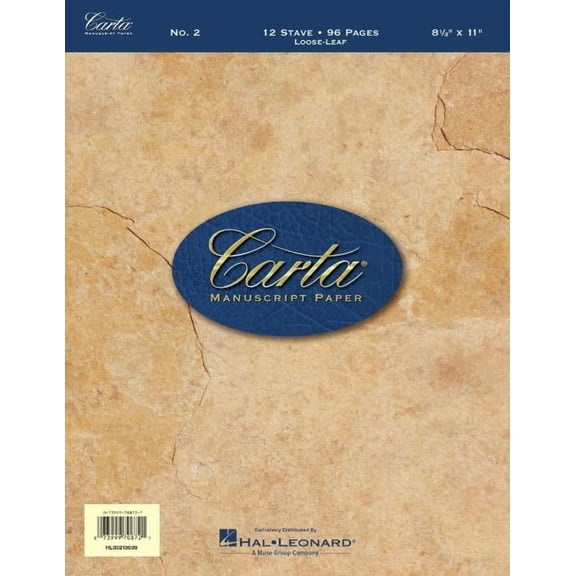Carta Manuscript Paper No. 2 - Basic, (Paperback)