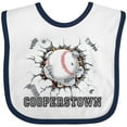 thumbnail image 3 of Inktastic Cooperstown Baseball Breakthrough Boys or Girls Baby Bib, 3 of 4