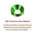thumbnail image 4 of Unique Bargains 30packs Countersunk Washer M4 Anodized Aluminum Alloy Finishing Washers, Green, 4 of 4