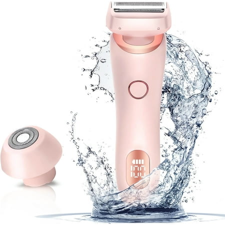 MichPong Woman Electric Razor, Lady Shaver Gift, Rechargeable Face Leg Bikini Trimmer Wet Dry Use