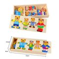thumbnail image 5 of Cute Little Bear Clothes Set New Wooden Toy Dressup/ Dressup Juguetes educativos para niños// Kaili Sencillez, 5 of 5