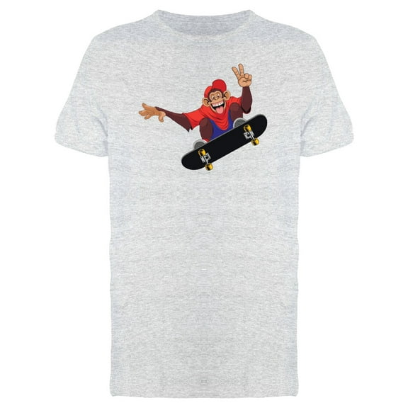 Funny Monkey On A Skateboard Tee Men's -Image by Shutterstock