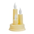 thumbnail image 4 of Sylvtty LED Flameless Candle Electronic Candle Light Flameless Pillar Candle Trio Tabletop Candle Light for Holiday Weddings Parties Centerpiece, 4 of 7