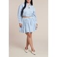 thumbnail image 3 of ELOQUII Women's Plus Size Striped Bubble Mini Skirt, 3 of 3