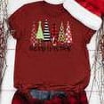 thumbnail image 1 of Femmes Tops Femmes Été Tops 2023 Femmes Mode Manches Courtes T-Shirt Casual Chemisier Tops Imprimé Rouge S, 1 of 3