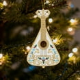 thumbnail image 4 of Musical Instrument Ornament, Holiday Music Decoration, Handcrafted Resin Christmas Pendant with Gold Accents, Elegant Detailed Festive Hanging Decoration for Tree Wreath Garland, 4 of 7