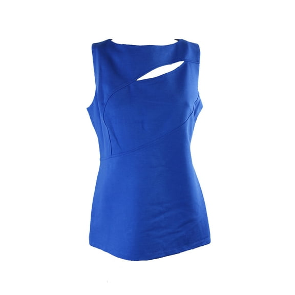 Anne Klein Womens Bizet Blue Cutout Compression Top 10